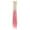 White Blonde / Pink ombre dreadlock extensions